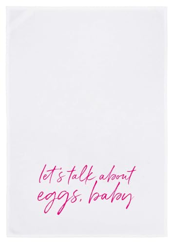 Geschirrtuch weiß, Let´s talk about Eggs, Baby in Pink Geschirrtuch weiß, Let´s talk about Eggs, Baby in Pink von 17;30 HOME
