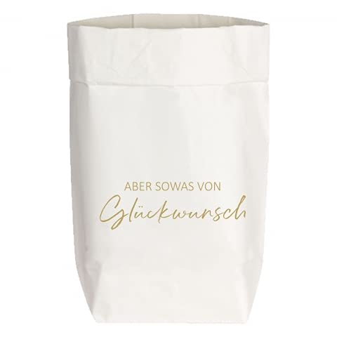 Paperbags Small weiss, ABER SOWAS VON Glückwunsch, gold von 17;30 HOME