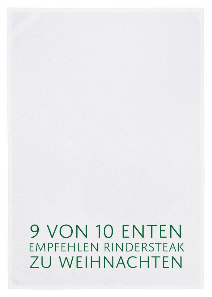 17,30 Hamburg Geschirrtuch Enten-Ratgeber, Grün, (1-tlg), 50x70cm, Siebdruck von 17;30 Hamburg