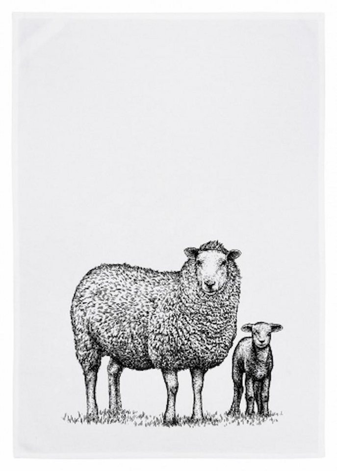 17,30 Hamburg Geschirrtuch Geschirrtuch-Schaf, grau von 17;30 Hamburg