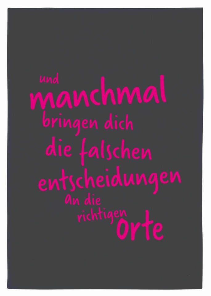 17,30 Hamburg Geschirrtuch Falsche Entscheidungen an richtigen Orte, Grau, (1-tlg), 50x70cm, Siebdruck 17,30 Hamburg Geschirrtuch Falsche Entscheidungen an richtigen Orte, Grau, (1-tlg), 50x70cm, Siebdruck von 17;30 Hamburg