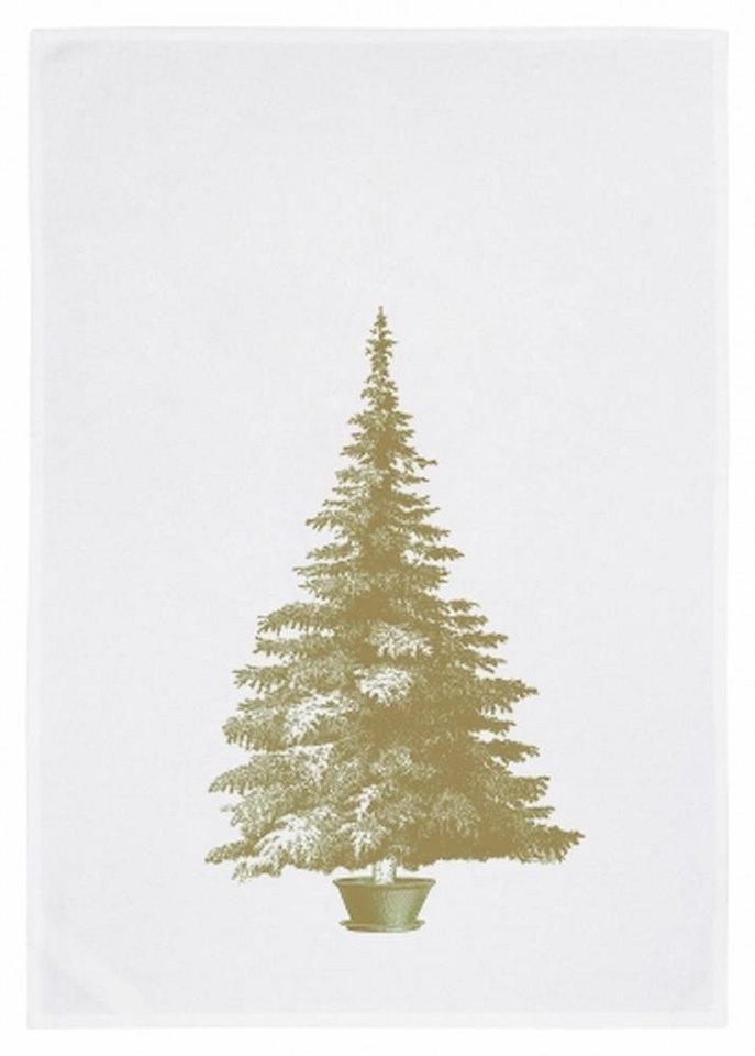 17,30 Hamburg Geschirrtuch Weihnachtsbaum, gold, (1-tlg), 50x70cm, Siebdruck von 17;30 Hamburg