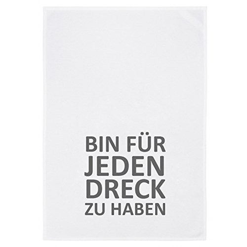 17;30 made in Hamburg Geschirrtuch Weiss mit Spruch Bin für jeden Dreck zu haben 50x70 cm 1 Stück von 17;30 HOME