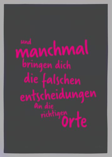 Geschirrtuch grau, und manchmal bringen dich die falschen Entscheidungen an die richtigen Orte von 17;30 HOME