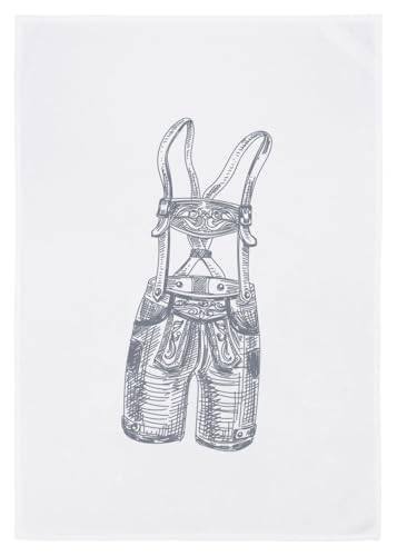 Geschirrtuch weiß, Lederhose in Grau Geschirrtuch weiß, Lederhose in Grau von 17;30 HOME
