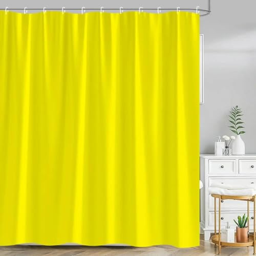 18meng Art Duschvorhang Gelb 200x240 cm Schwerer Hotel Luxus Polyester Wasserdicht Duschvorhänge Anti-Schimmel und Textil Waschbar Schnelltrocknend für Badezimmer Badewannen mit 12 Haken 18meng Art Duschvorhang Gelb 200x240 cm Schwerer Hotel Luxus Polyester Wasserdicht Duschvorhänge Anti-Schimmel und Textil Waschbar Schnelltrocknend für Badezimmer Badewannen mit 12 Haken von 18meng Art