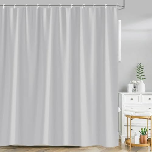 18meng Art Duschvorhang Grau 90x180cm Schwerer Hotel Luxus Polyester Wasserdicht Duschvorhänge Anti-Schimmel und Textil Waschbar Schnelltrocknend für Badezimmer Badewannen mit 12 Haken 18meng Art Duschvorhang Grau 90x180cm Schwerer Hotel Luxus Polyester Wasserdicht Duschvorhänge Anti-Schimmel und Textil Waschbar Schnelltrocknend für Badezimmer Badewannen mit 12 Haken von 18meng Art