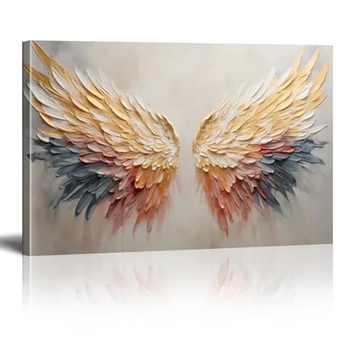 18meng Art Ölgemälde auf Leinwand 140x70 cm Abstraktes Bunte Engelsflügel Textur Wandkunst Bilder Modern Minimalistisch Aesthetic Wanddeko Wohnzimmer Schlafzimmer Wandbild mit Rahmen Aufhängefertig 18meng Art Ölgemälde auf Leinwand 140x70 cm Abstraktes Bunte Engelsflügel Textur Wandkunst Bilder Modern Minimalistisch Aesthetic Wanddeko Wohnzimmer Schlafzimmer Wandbild mit Rahmen Aufhängefertig von 18meng Art