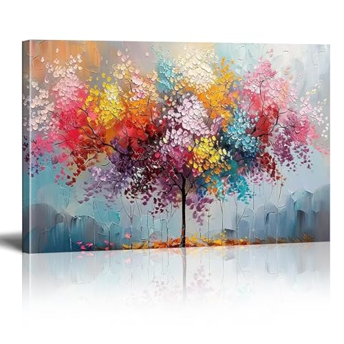 18meng Art Wandbilder XXL Bunter Baum 140x70 cm 1 Teilig Abstrakt Leinwandbild Kunstdruck Modern Wohnzimmer Wand Bild Canvas Design Leinwand Bilder Schlafzimmer Dekoration Poster Aufhängefertig 18meng Art Wandbilder XXL Bunter Baum 140x70 cm 1 Teilig Abstrakt Leinwandbild Kunstdruck Modern Wohnzimmer Wand Bild Canvas Design Leinwand Bilder Schlafzimmer Dekoration Poster Aufhängefertig von 18meng Art