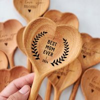 Beste Mutter Aller Zeiten Laser Gravierte Herz Holz Löffel Personalisierte Geschenk Für Mama/Sie Frau Oma Frauen Bester Freund Bäcker Koch von 194HandmadeGift
