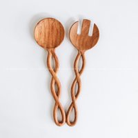 Handgemachtes Holzlöffel Und Gabel Set Personalisiertes Geschenk Für Vegan, Salat Servier Vintage Holz Küchen Utensilien Neues Haus von 194HandmadeGift