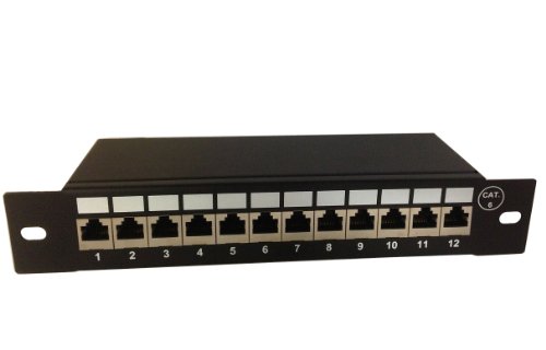 10 Zoll - 10" Cat 6 Patchpanel mit 12 Ports für 10" Schränke - NEU! 19Power GmbH von 19Power