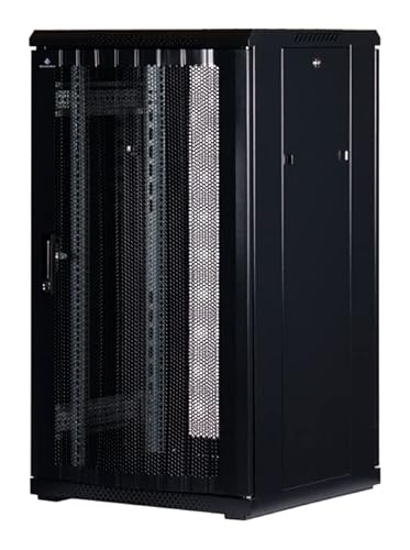 22 HE 19 Zoll - 19" Serverschrank mit Gitternetz-Türen vorne und hinten (BxTxH) 600x600x1200mm - NEU! 19Power GmbH von 19Power