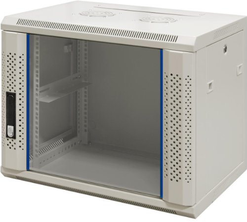 9 HE 19 Zoll - 19" Wandschrank mit Glastür (BxTxH), weiß 600x440x500mm - NEU! 19Power GmbH von 19Power