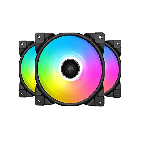 PCCOOLER 3in1 120mm Halo Gehäuselüfter, 1000-2000 RPM ± 10%, steuerbare RGB-LEDs von 19Power