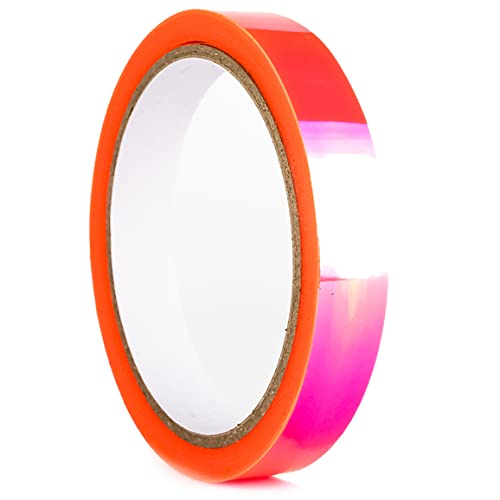 1A Style Sticker Oilslick Transparent Chamäleon Selbstklebendes Bastel Zierband Folie Wrap Art Trim Stripes Kreativ DIY Projekte Zierstreifen Aufkleber (15 mm, Cham. Orange) von 1A Style Sticker