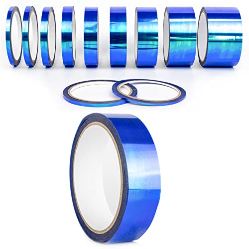 1A Style Sticker Oilslick Transparent Chamäleon Selbstklebendes Bastel Zierband Folie Wrap Art Trim Stripes Kreativ DIY Projekte Zierstreifen Aufkleber (20 mm, Cham. Blau) von 1A Style Sticker
