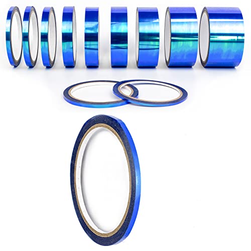 1A Style Sticker Oilslick Transparent Chamäleon Selbstklebendes Bastel Zierband Folie Wrap Art Trim Stripes Kreativ DIY Projekte Zierstreifen Aufkleber (3 mm, Cham. Blau) von 1A Style Sticker