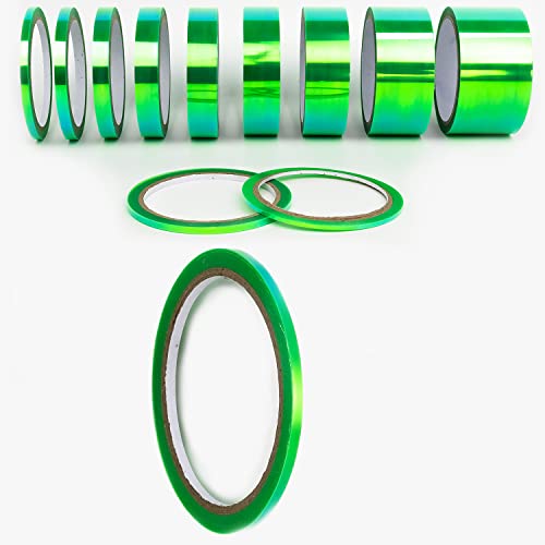 1A Style Sticker Oilslick Transparent Chamäleon Selbstklebendes Bastel Zierband Folie Wrap Art Trim Stripes Kreativ DIY Projekte Zierstreifen Aufkleber (3 mm, Cham. Grün) von 1A Style Sticker