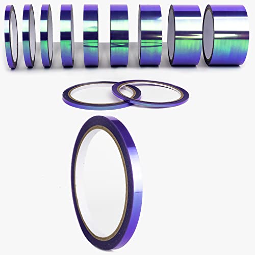1A Style Sticker Oilslick Transparent Chamäleon Selbstklebendes Bastel Zierband Folie Wrap Art Trim Stripes Kreativ DIY Projekte Zierstreifen Aufkleber (3 mm, Cham. Lila) von 1A Style Sticker