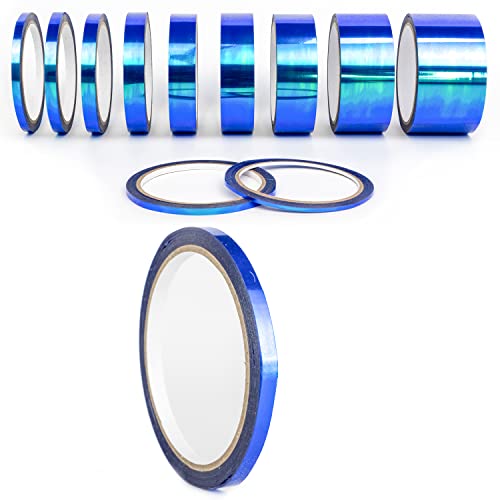 1A Style Sticker Oilslick Transparent Chamäleon Selbstklebendes Bastel Zierband Folie Wrap Art Trim Stripes Kreativ DIY Projekte Zierstreifen Aufkleber (5 mm, Cham. Blau) von 1A Style Sticker
