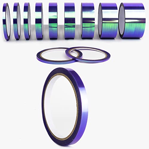 1A Style Sticker Oilslick Transparent Chamäleon Selbstklebendes Bastel Zierband Folie Wrap Art Trim Stripes Kreativ DIY Projekte Zierstreifen Aufkleber (5 mm, Cham. Lila) von 1A Style Sticker