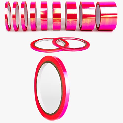 1A Style Sticker Oilslick Transparent Chamäleon Selbstklebendes Bastel Zierband Folie Wrap Art Trim Stripes Kreativ DIY Projekte Zierstreifen Aufkleber (5 mm, Cham. Pink) von 1A Style Sticker
