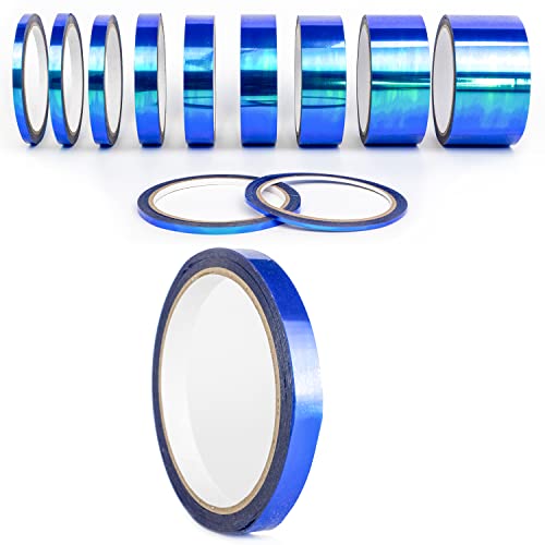 1A Style Sticker Oilslick Transparent Chamäleon Selbstklebendes Bastel Zierband Folie Wrap Art Trim Stripes Kreativ DIY Projekte Zierstreifen Aufkleber (9 mm, Cham. Blau) von 1A Style Sticker