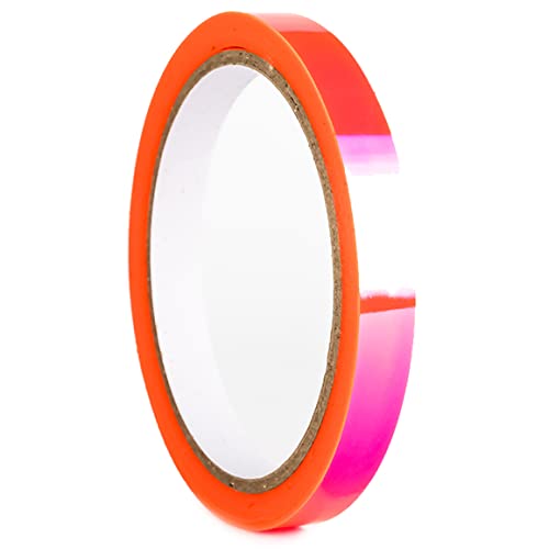 1A Style Sticker Oilslick Transparent Chamäleon Selbstklebendes Bastel Zierband Folie Wrap Art Trim Stripes Kreativ DIY Projekte Zierstreifen Aufkleber (9 mm, Cham. Orange) von 1A Style Sticker