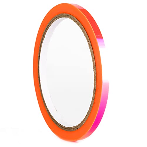1A Style Sticker Zierstreifen Auto Oilslick Selbstklebendes Bastel Stylingfolie Folie Wrap Art Trim Stripes Kreativ DIY Projekte Zierstreifen Aufkleber (3 mm, Cham. Orange) von 1A Style Sticker