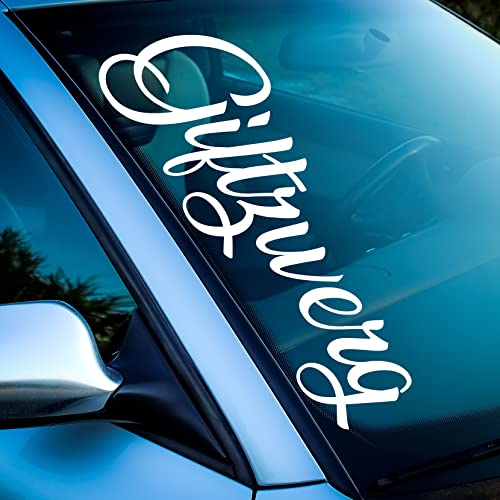 Auto Aufkleber Frontscheibenaufkleber Giftzwerg frecher Tuning Sticker Schriftzug Scheibenaufkleber Motorhaube Kofferraum von 1A Style Sticker