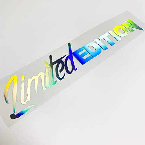 Auto Aufkleber Limited Edition Frontscheibenaufkleber in auffälligen Hologramm Oilslick Folien perfekt auch für Heckscheibe oder Karosserie (280 Limited Edition 55cm, Hologramm Glitzer Hellblau) von 1A Style Sticker