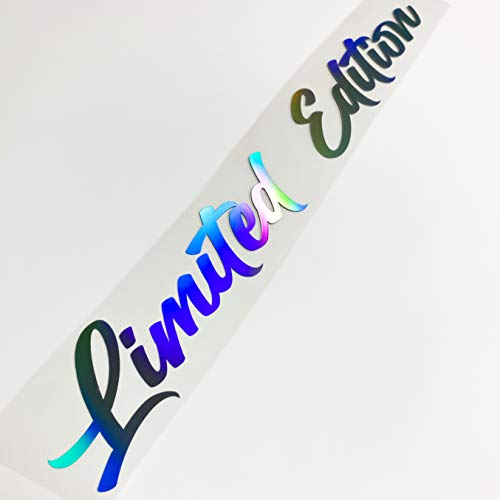 Auto Aufkleber Limited Edition Frontscheibenaufkleber in extrem auffälligen Hologramm Oilslick Folien perfekt auch für Heckscheibe oder Karosserie (128 Limited Edition 30cm, Holo Oilslick Silber) von 1A Style Sticker