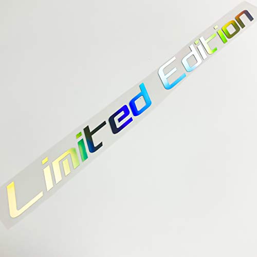 Auto Aufkleber Limited Edition Frontscheibenaufkleber in extrem auffälligen Hologramm Oilslick Folien perfekt auch für Heckscheibe oder Karosserie (151 Limited Edition 55cm, Hologramm Schwarz) von 1A Style Sticker