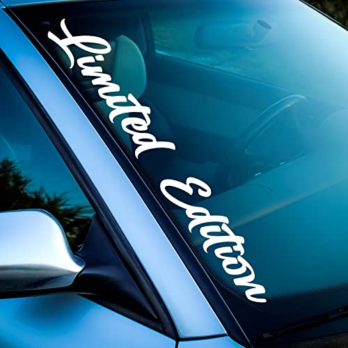 Auto Aufkleber Limited Edition Tuning Sticker Wrap Design Car Performance Neu Schriftzug Scheibenaufkleber Motorhaube Kofferraum Individuell (128 Limited Edition 30cm, Weiß Glanz) von 1A Style Sticker