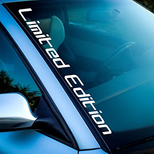 Auto Aufkleber Limited Edition Tuning Sticker Wrap Design Car Performance Neu Schriftzug Scheibenaufkleber Motorhaube Kofferraum Individuell (151 Limited Edition 55cm, Weiß Glanz) von 1A Style Sticker