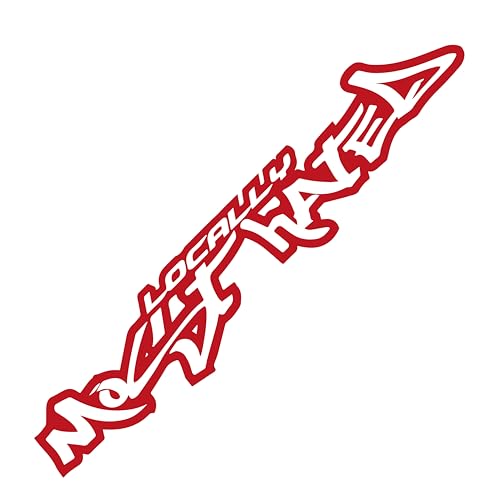 Auto Aufkleber Locally Most Hated Schriftzug Matt Rot Sticker Autotuning Sticker Car Decal Frontscheibe Heckscheibe Karosserie Wanted (Matt Rot) von 1A Style Sticker