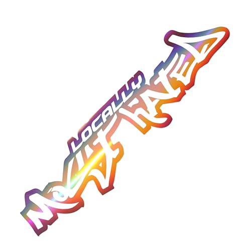 Auto Aufkleber Locally Most Hated Schriftzug Sticker Autotuning Sticker Car Decal Frontscheibe Heckscheibe Karosserie Wanted (Holo Rosé) von 1A Style Sticker