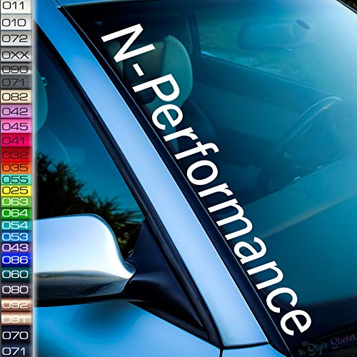 Auto Aufkleber N-Performance Frontscheiben Aufkleber Heckscheibenaufkleber Tuningaufkleber Seitenaufkleber Dekor Auto Folie F-237 von 1A Style Sticker