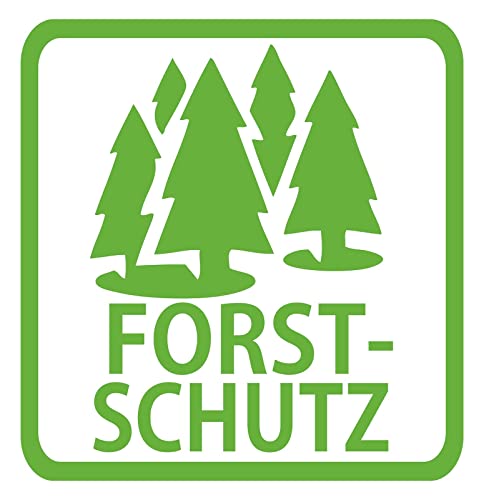 Forstschutz Zubehör Auto Aufkleber Forstbetrieb Waldpflege Forstweg (Motiv 15, Weiß) von 1A Style Sticker