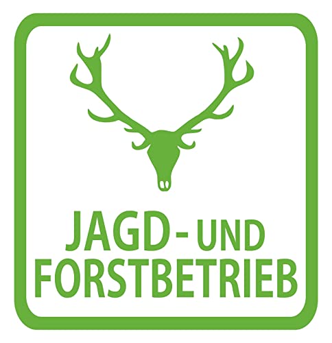 Jagdbetrieb Forstschutz Auto Aufkleber Zubehör Jagdschutz Forstbetrieb Sticker (Motiv 17, Weiß) von 1A Style Sticker