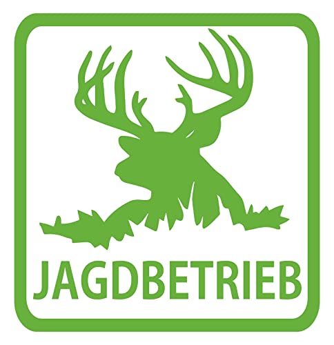 Jagdbetrieb Zubehör Jagdschein Aufkleber Jagdschutz Auto Sticker (Motiv 27, Schwarz) von 1A Style Sticker