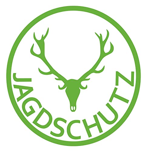 Jagdschutz Aufkleber Jagdbetrieb Sticker Geweih (Motiv 8, Dunkelgrün) von 1A Style Sticker