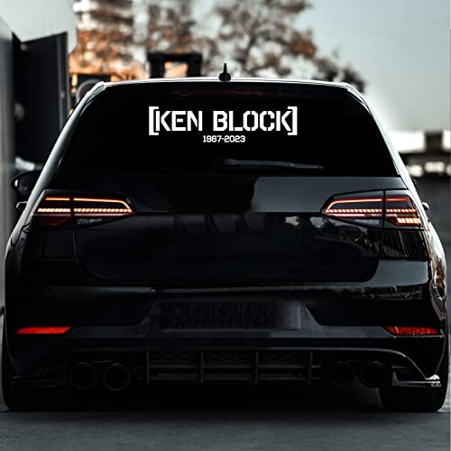Ken Block RIP Aufkleber KENBLOCK Autoaufkleber (60cm x 15cm, Weis) von 1A Style Sticker