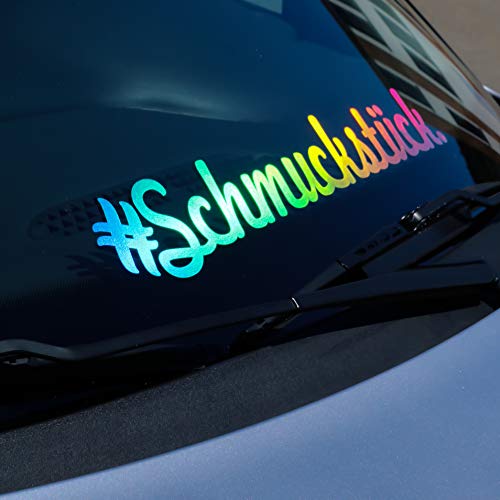Schmuckstück Aufkleber Lady Autoaufkleber Slick oil Autoaufkleber GIRL Car Frontscheiben Aufkleber Regenbogen Farben Sticker Heckscheibenaufkleber von 1A Style Sticker