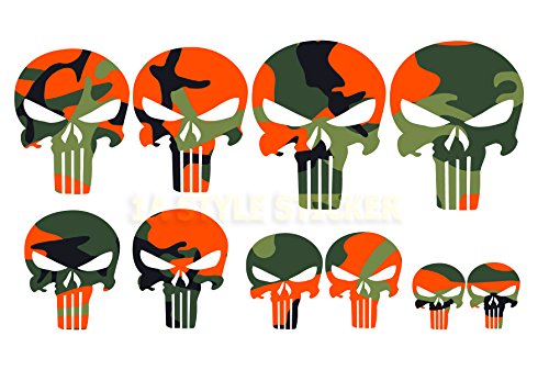 Totenschädel Aufkleber Set 10 Stück Bunt Tarnlook camouflage Skull Sticker Motorradaufkleber Totenschädel Aufkleber Set 10 Stück Bunt Tarnlook camouflage Skull Sticker Motorradaufkleber von 1A Style Sticker
