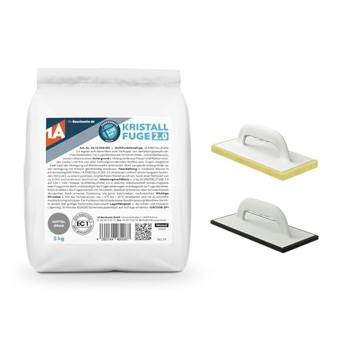 1A Bauchemie Kristallfuge 2.0 mittelgrau 3x 5 kg von 1A