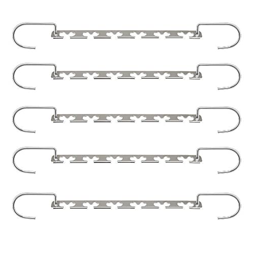 1ABOVE Platzsparende Kleiderbügel, Metall-Kleiderbügel, platzsparend, Edelstahl, platzsparend, Kleiderbügel, Organizer, Schrank, platzsparende Kleiderbügel, 5 Stück von 1ABOVE