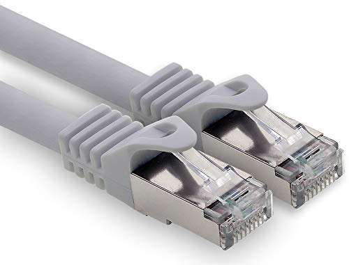 15m - grau - 1 Stück CAT.7 Computer Ethernet Kabel Netzwerkkabel (Rohkabel) Patchkabel S-FTP LSZH PIMF 10GB s RJ45 Stecker Cat6a von 1CONN