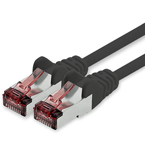 1CONN Cat6 Netzwerkkabel 0,25m schwarz Ethernetkabel Lankabel Cat6 Lan Netzwerk Kabel Sftp Pimf Patchkabel 1000 Mbit s von 1CONN